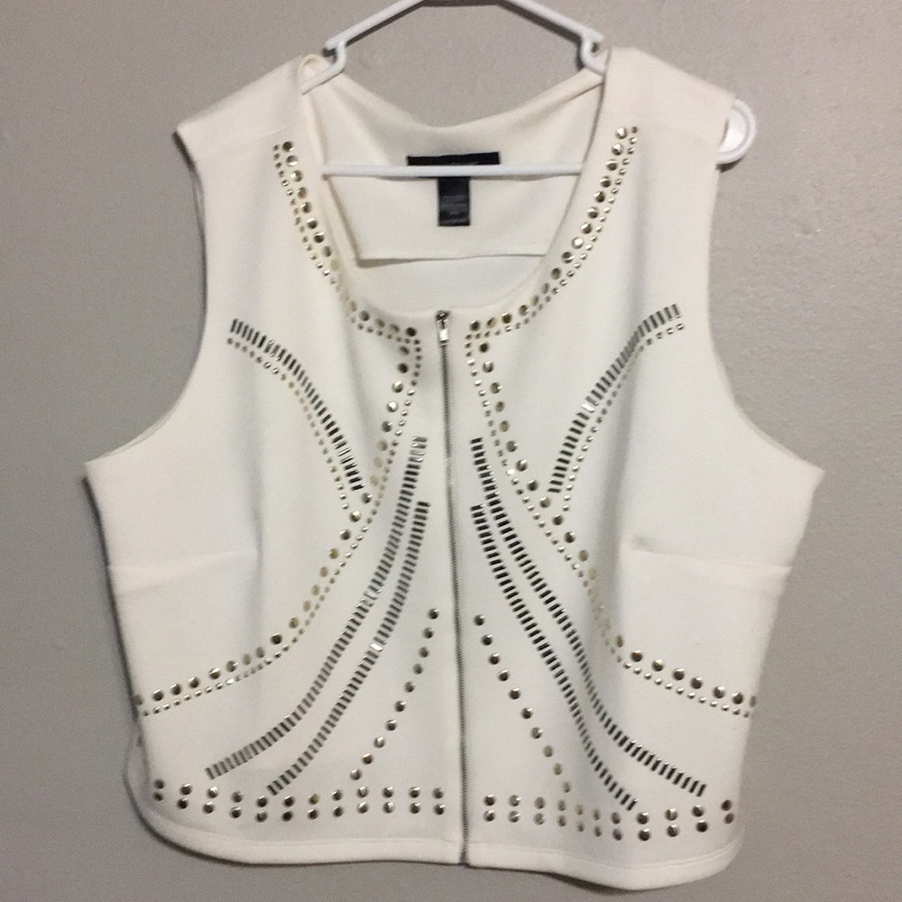 White studded top